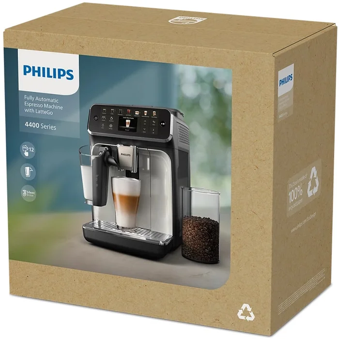 Kafijas automāti Philips Series 4400 Fully Automatic Espresso with LatteGo EP4441/50